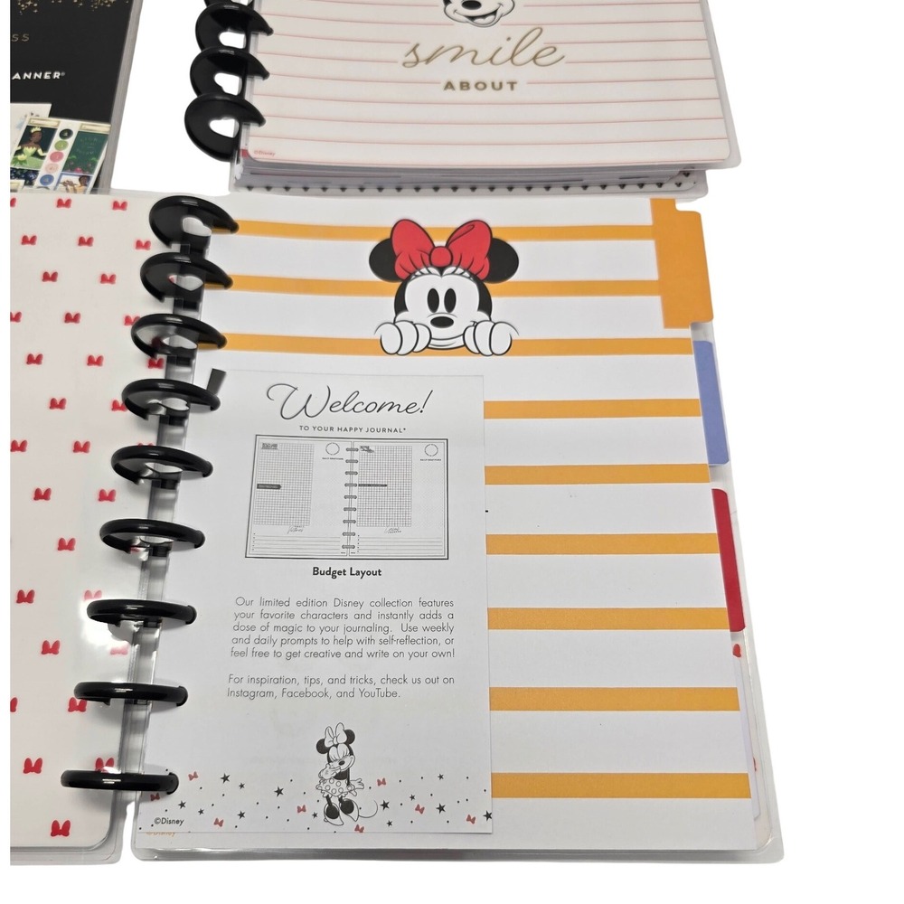 Disney Happy Planner Minnie Mouse Budget Planner Sticker Accessories Lot - Picture 4 of 6